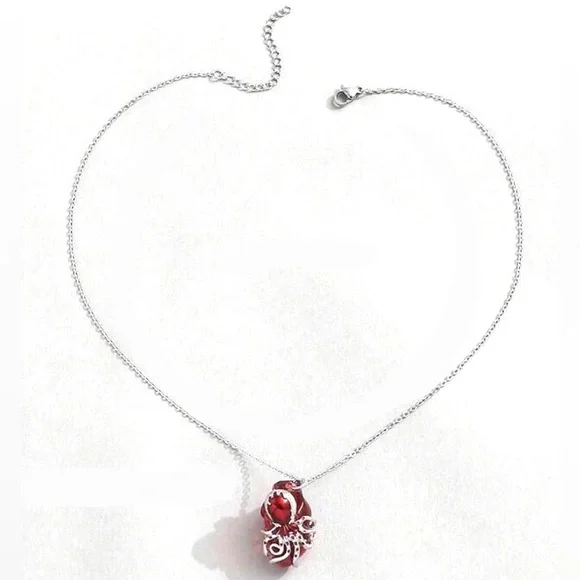 Octopus Wrapped Heart Metallic Squid Anatomy Cardiac Grasp Clutch Oddity Pendant